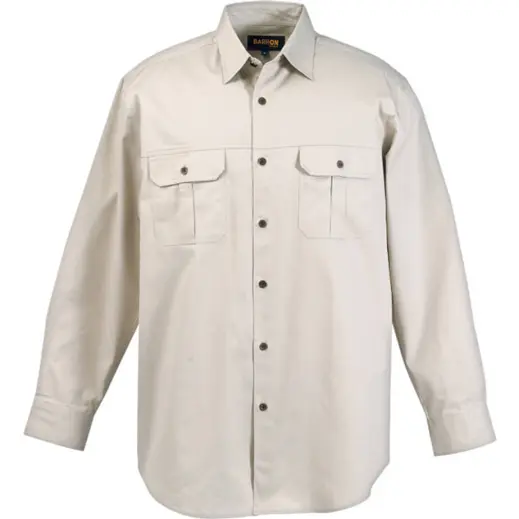 Stone Mens Bush Shirt Long Sleeve